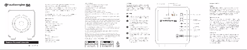 Página nº 1 - Manual de usuario Audioengine S6