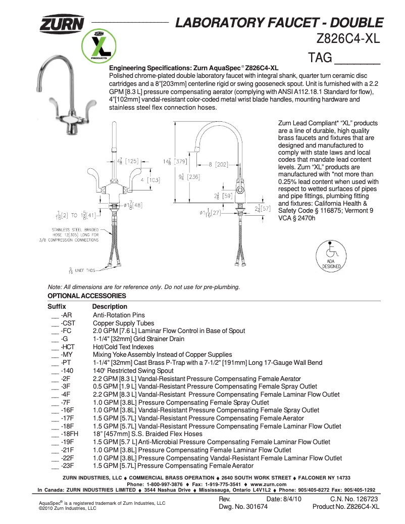 Imagen de la primera página del manual del dispositivo Z826C4-XL