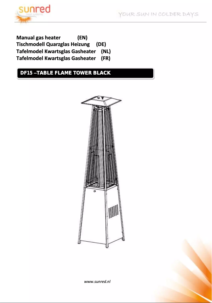 Imagen de la primera página del manual del dispositivo Flame Tower