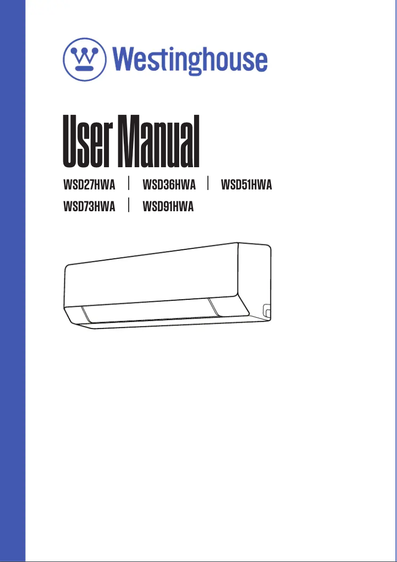 Página 1 del manual Manual de usuario Westinghouse WSD36HWA-E