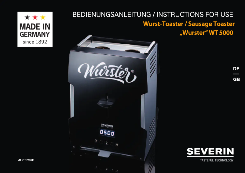 Imagen de la primera página del manual del dispositivo WT 5000