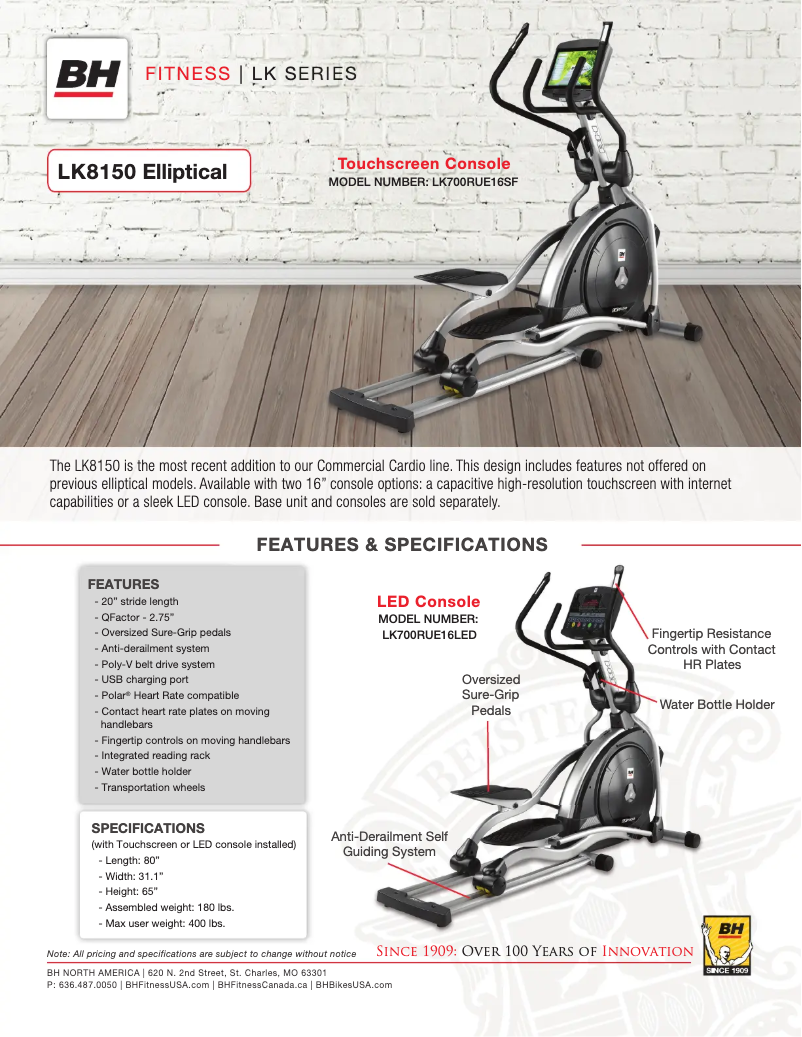 Imagen de la primera página del manual del dispositivo LK8150 (TV)
