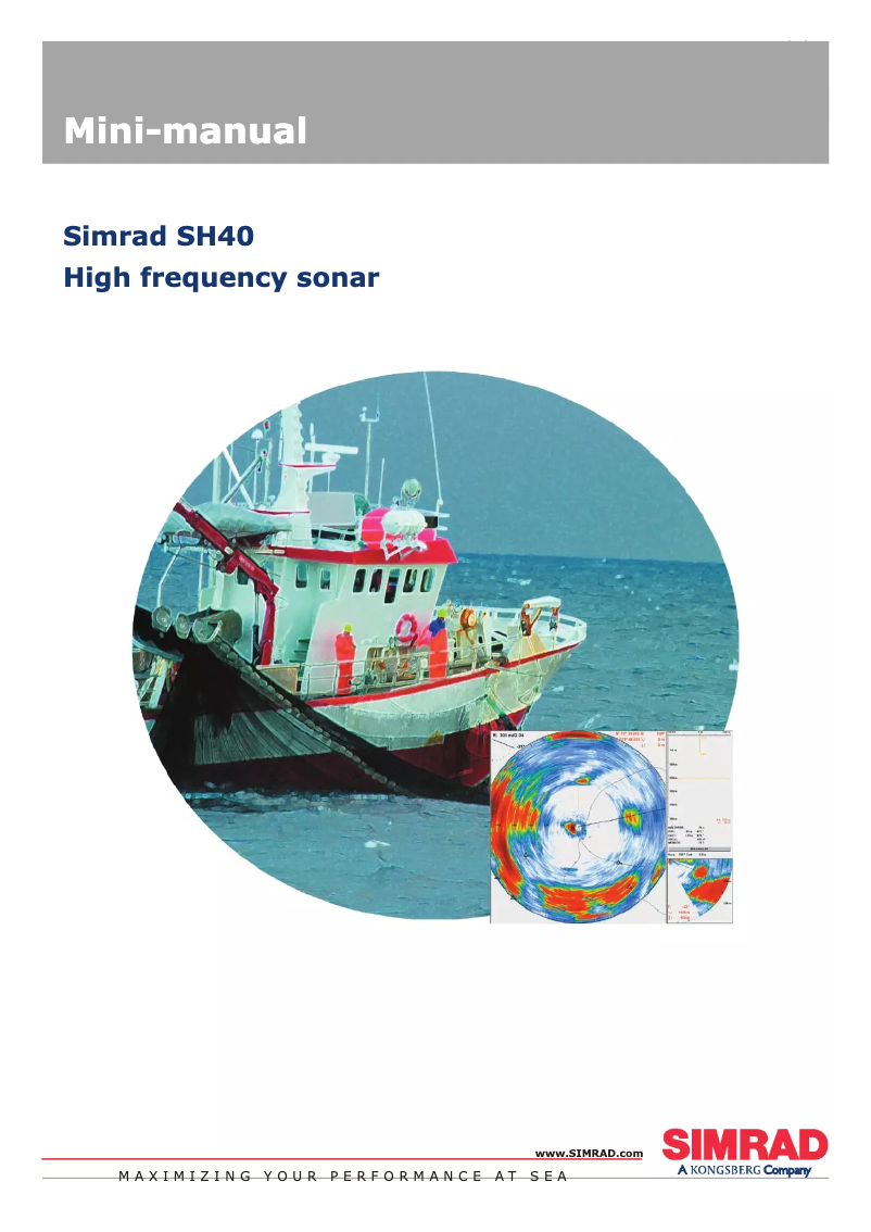 Imagen de la primera página del manual del dispositivo SH40