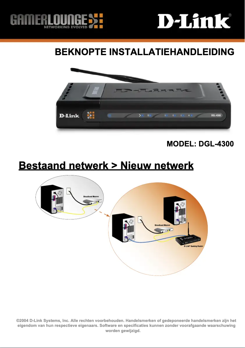 Página 1 del manual Manual de usuario D-Link DGL-4300 QIG