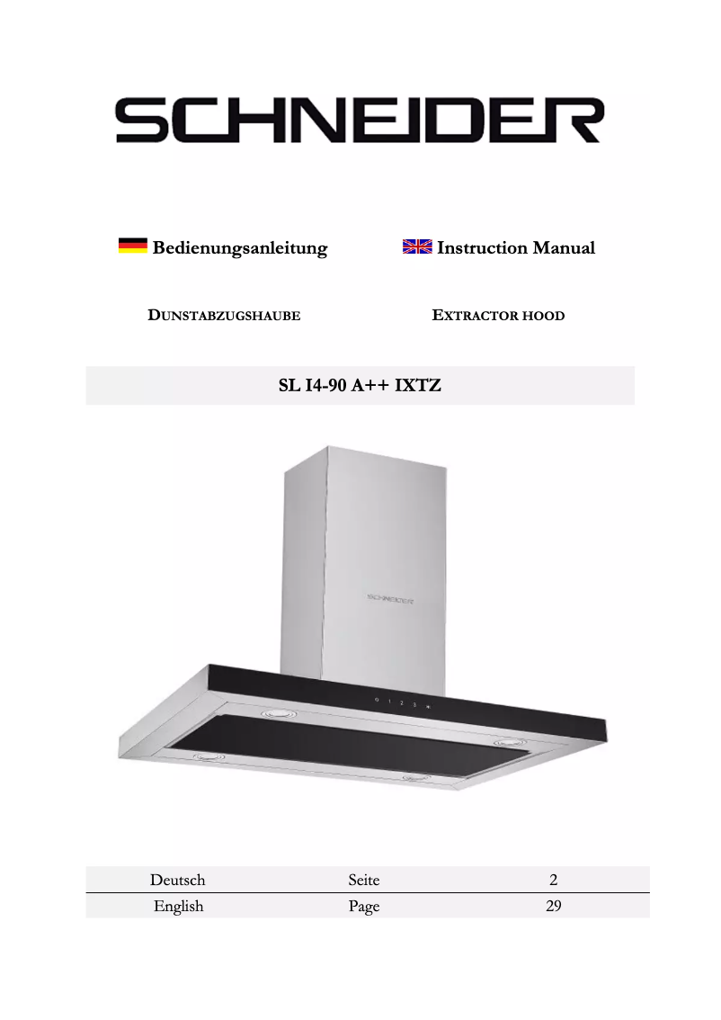Imagen de la primera página del manual del dispositivo SL I 4-90 A++ IXTZ