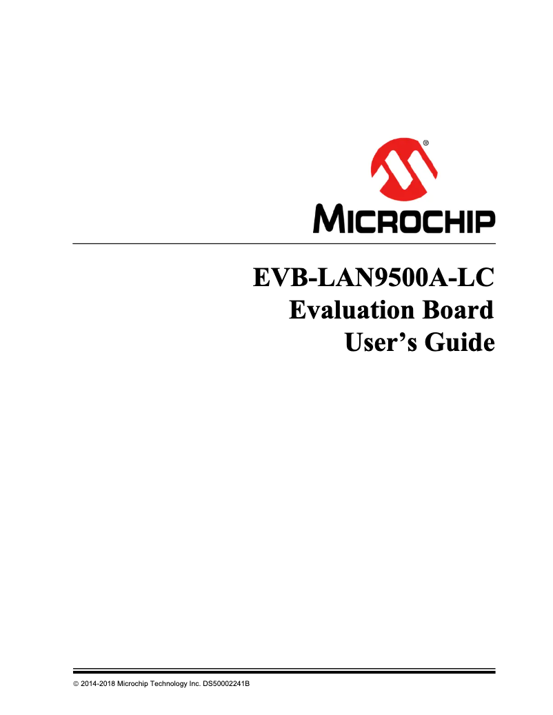 Página nº 1 - Manual de usuario Microchip LAN9500A