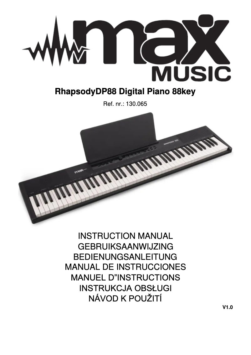 Imagen de la primera página del manual del dispositivo RhapsodyDP88