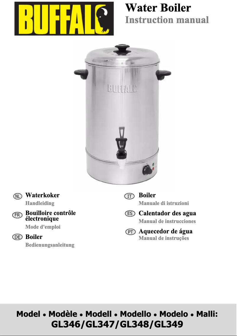 Imagen de la primera página del manual del dispositivo GL349