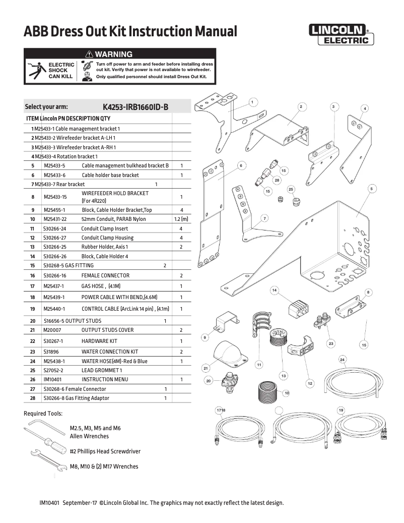 Imagen de la primera página del manual del dispositivo Dress Out Kit