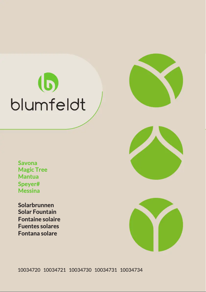 Página nº 1 - Manual de usuario Blumfeldt Messina