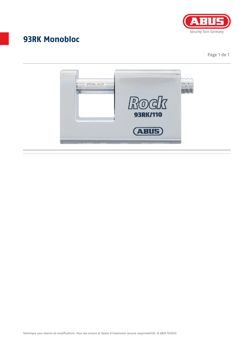 Imagen de la primera página del manual del dispositivo 93RK