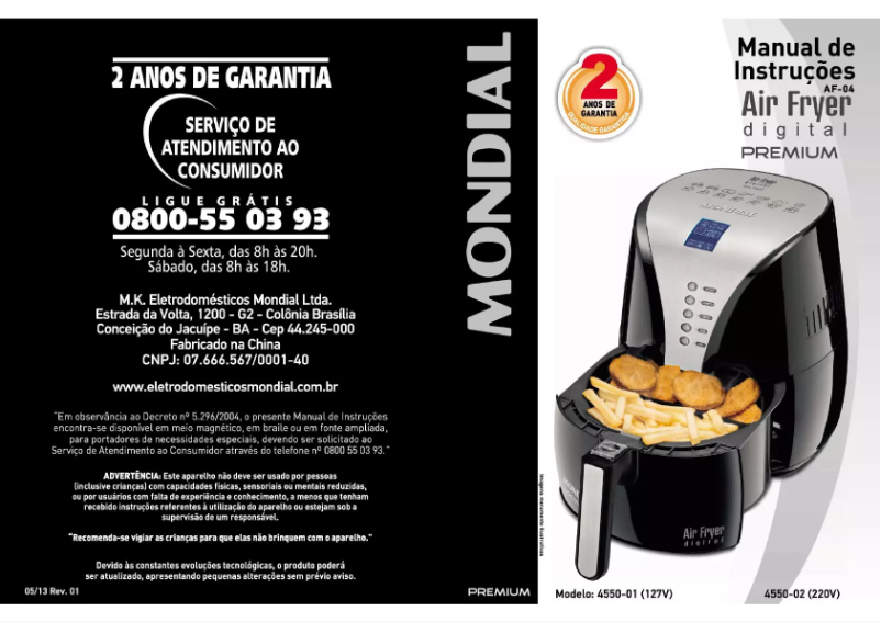 Página 1 del manual Manual de usuario Mondial Digital Premium AF-04