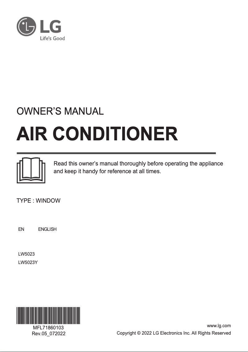 Página 1 del manual Manual de usuario LG LW5023Y