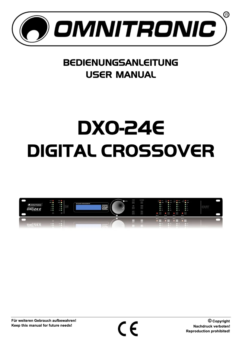 Página 1 del manual Manual de usuario Omnitronic DXO-24E