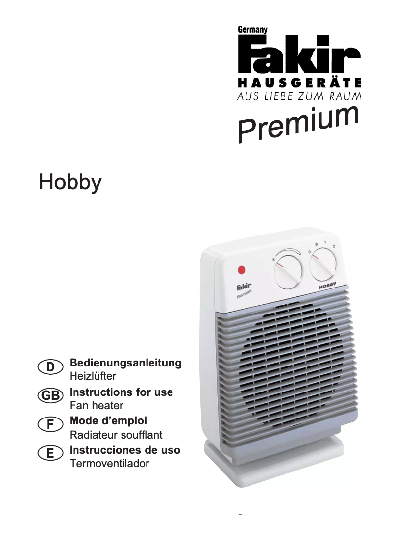 Imagen de la primera página del manual del dispositivo Hobby