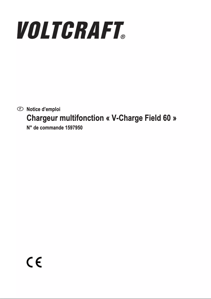 Página 1 del manual Manual de usuario Voltcraft V-Charge Field 60