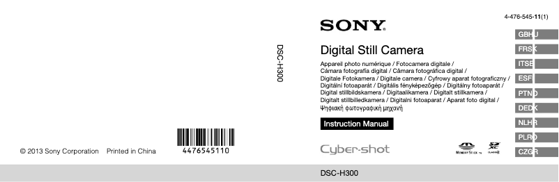 Página 1 del manual Manual de usuario Sony Cybershot DSC-H300