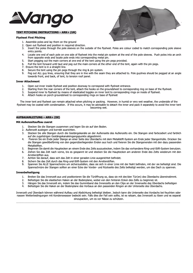 Imagen de la primera página del manual del dispositivo Ark 300+