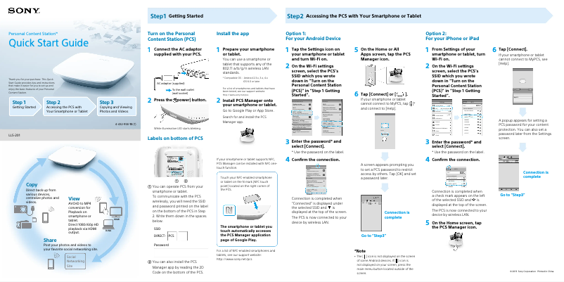 Imagen de la primera página del manual del dispositivo LLS-201