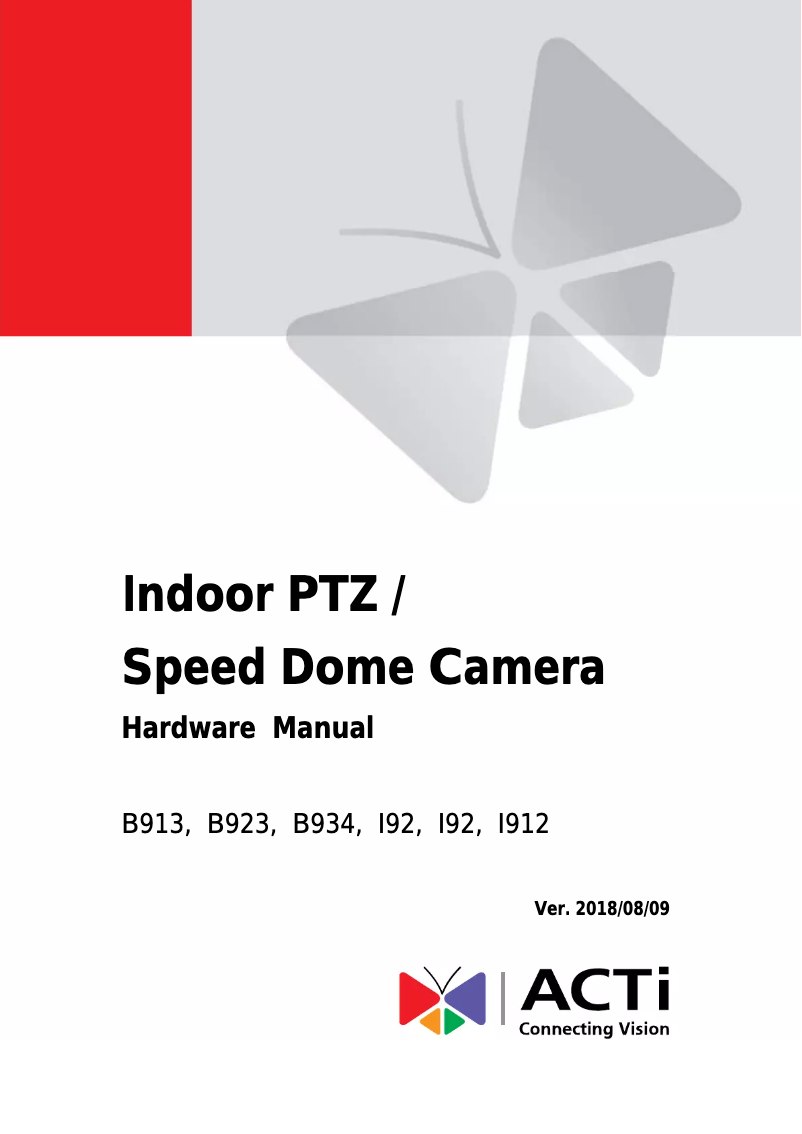 Página 1 del manual Manual de instrucciones ACTi B913