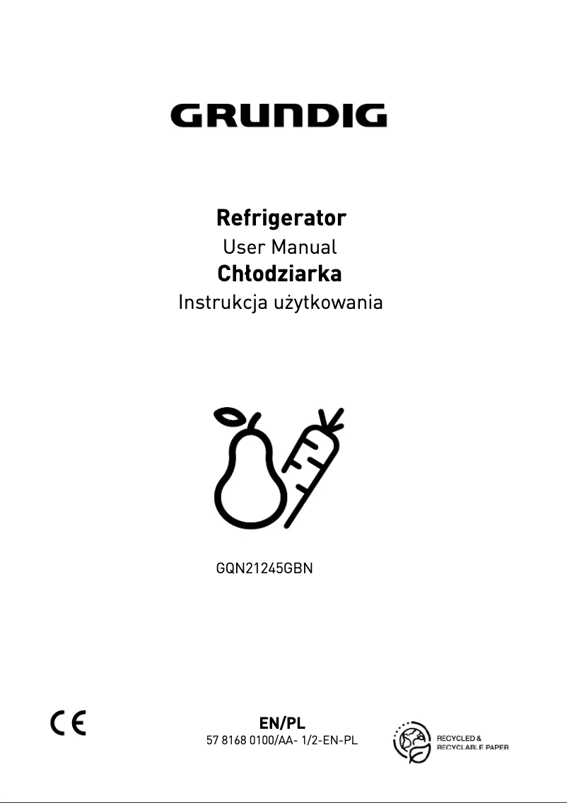 Página 1 del manual Manual de usuario Grundig GQN21245GBN