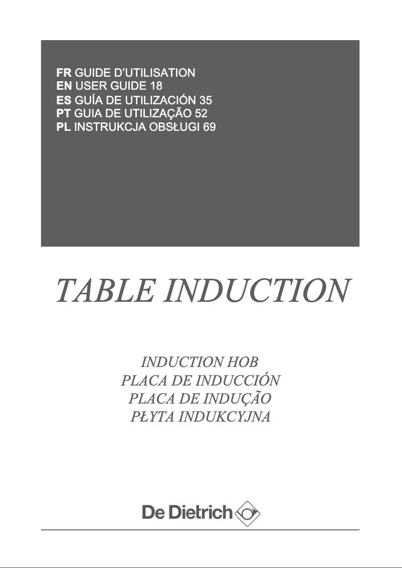 Página 1 del manual Manual de usuario De Dietrich DPI7652B