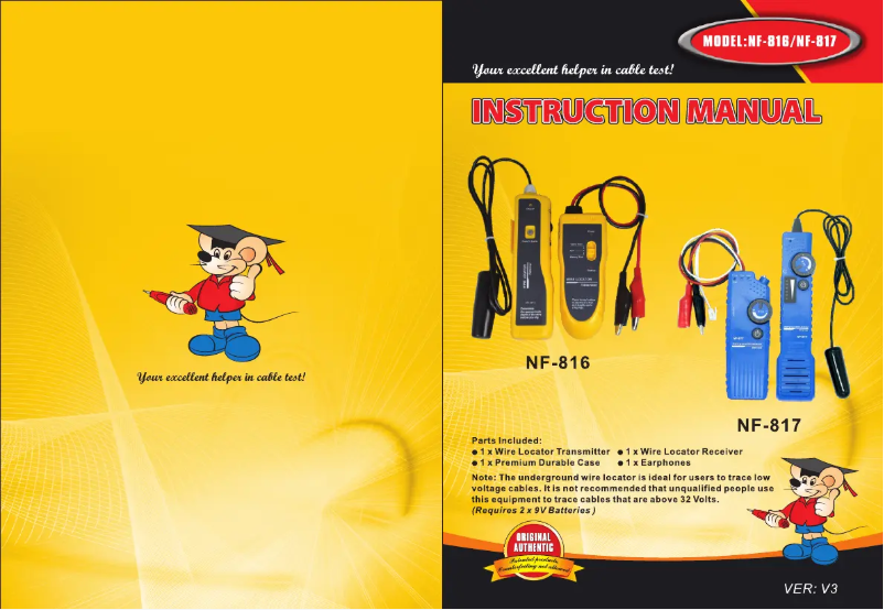 Imagen de la primera página del manual del dispositivo NF-816