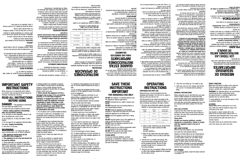 Imagen de la primera página del manual del dispositivo ExtremeSteam Pro GI300