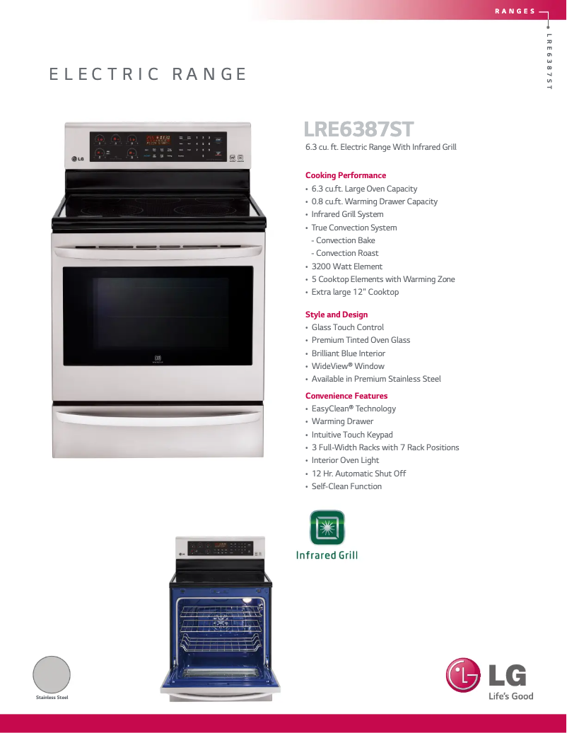 Imagen de la primera página del manual del dispositivo LRE6387ST