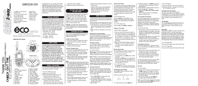 Imagen de la primera página del manual del dispositivo GMR2238-2CK