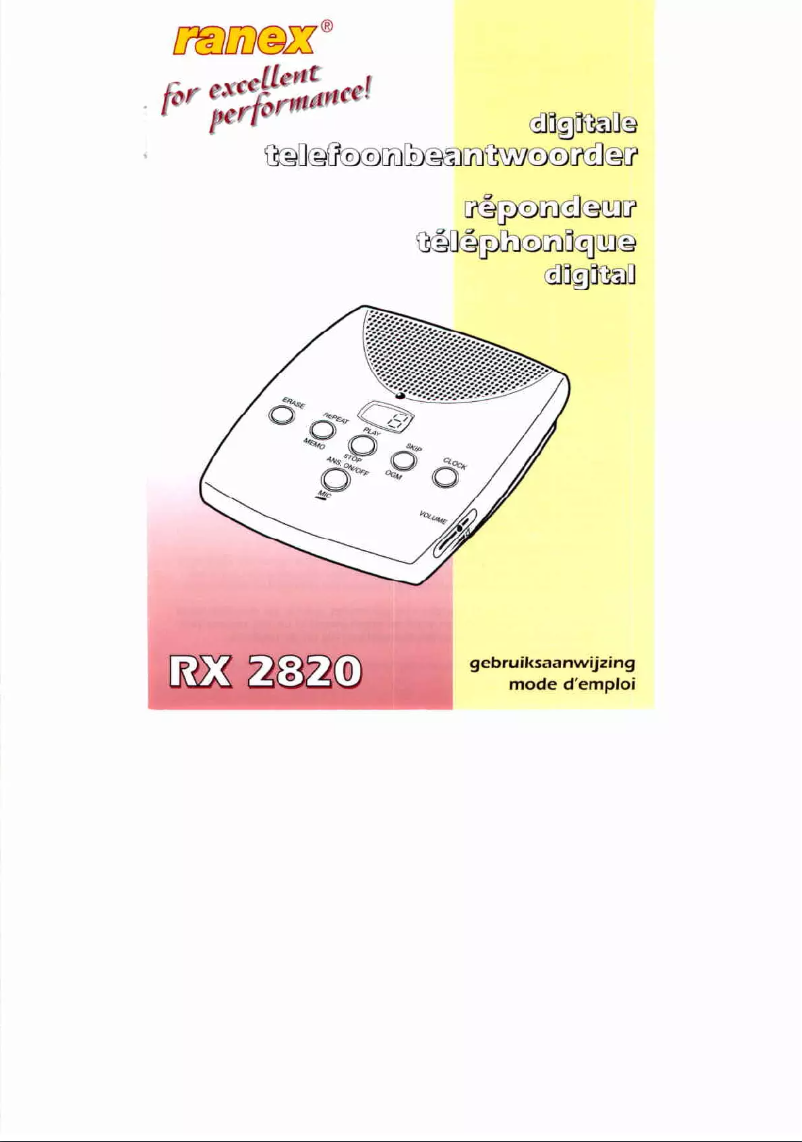 Imagen de la primera página del manual del dispositivo RX 2820