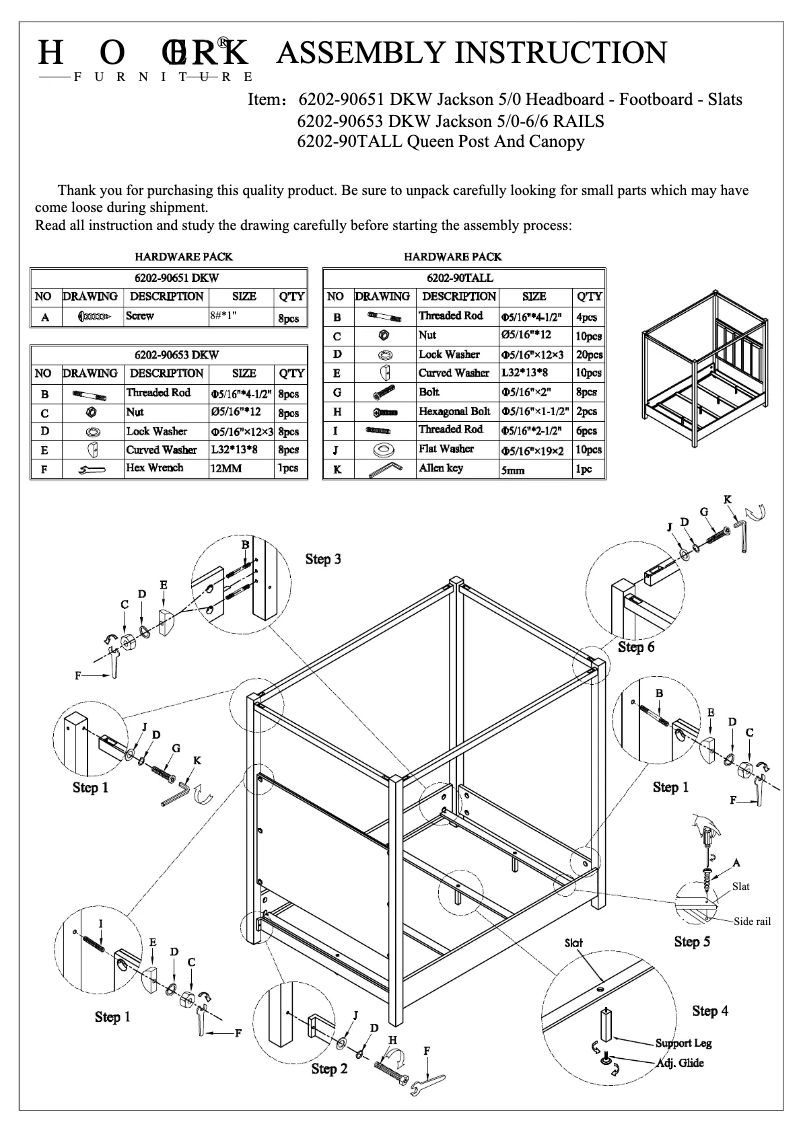 Imagen de la primera página del manual del dispositivo 6202-90TALL