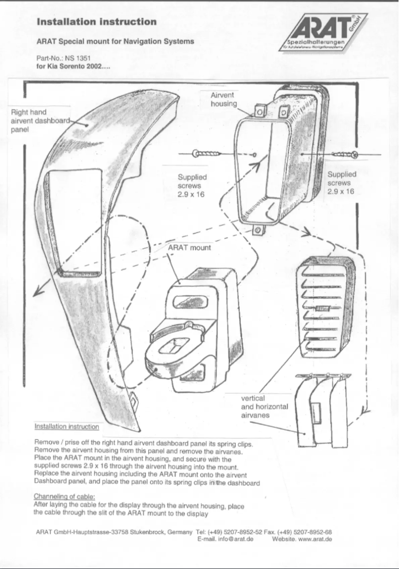 Página 1 del manual Manual de usuario Arat NS1351