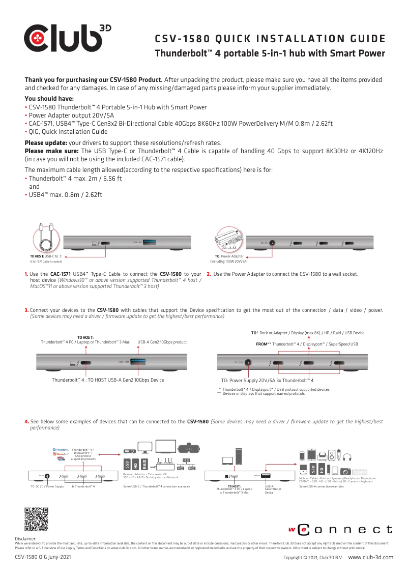 Imagen de la primera página del manual del dispositivo CSV-1580