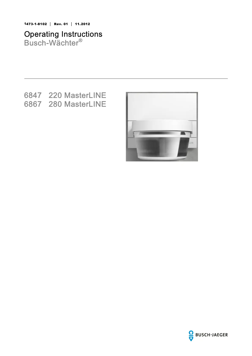 Página 1 del manual Manual de usuario Busch-Jaeger Sicherheitstechnik 6800-0-2521