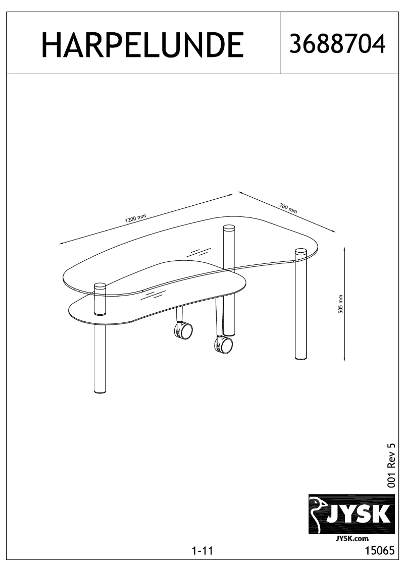 Página nº 1 - Manual de usuario JYSK Harpelunde