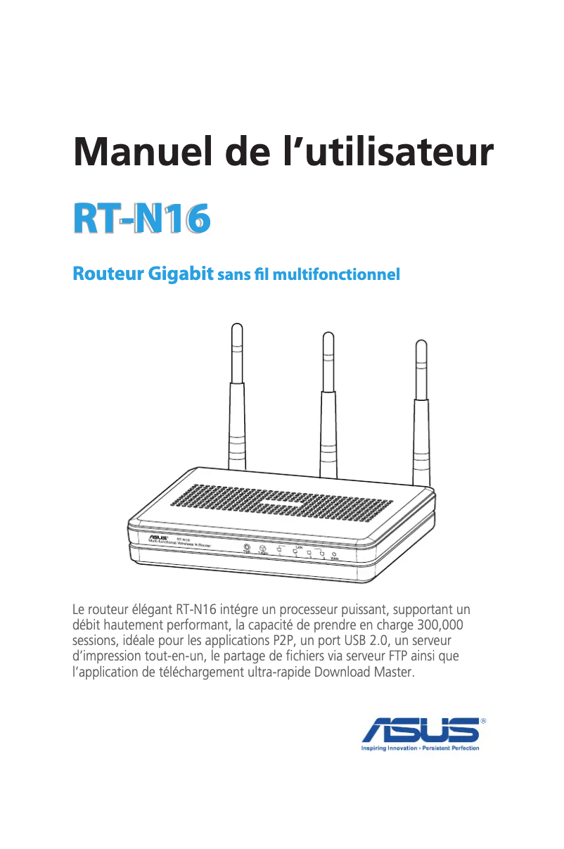 Imagen de la primera página del manual del dispositivo RT-N16