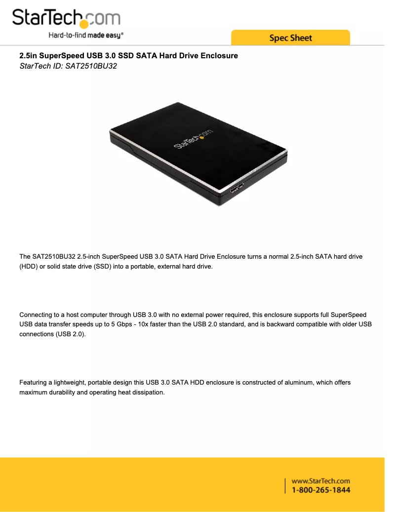 Página 1 del manual Folleto StarTech.com SAT2510BU32