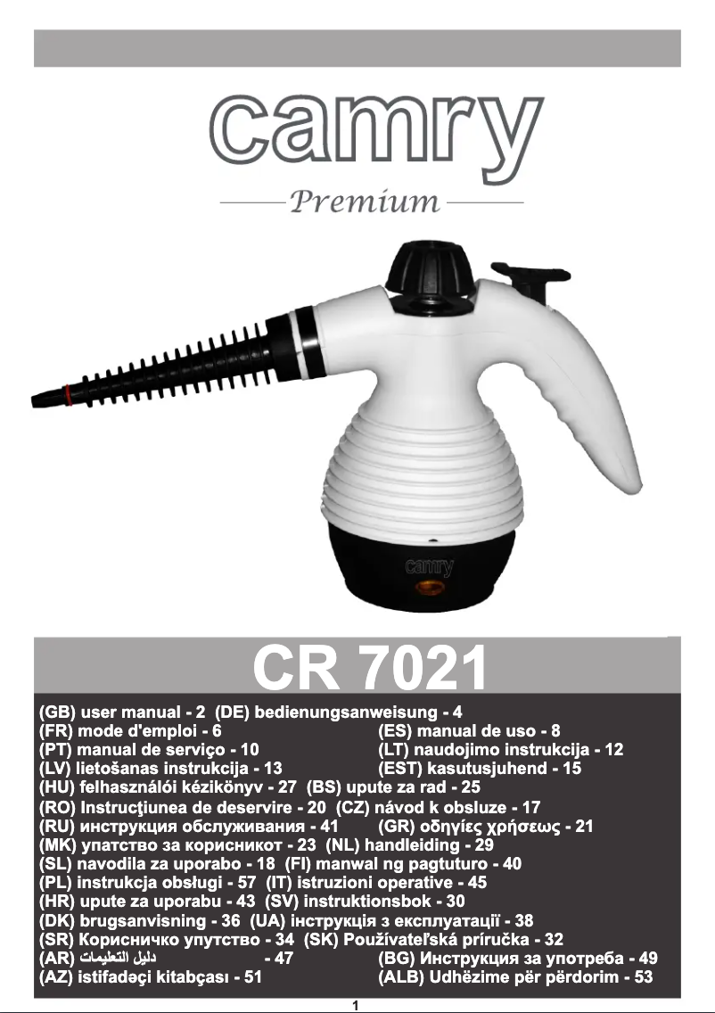 Página 1 del manual Manual de usuario Camry CR 7021