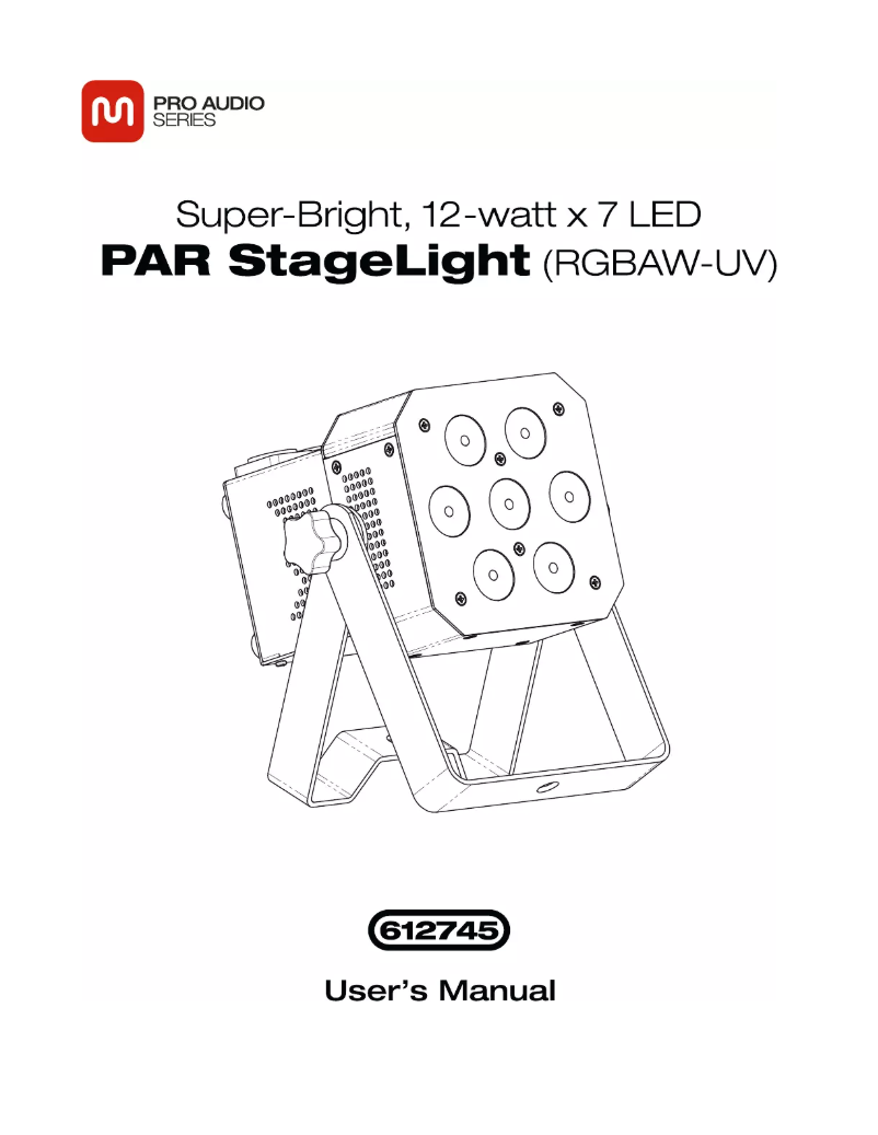 Página 1 del manual Manual de usuario Monoprice PAR StageLight