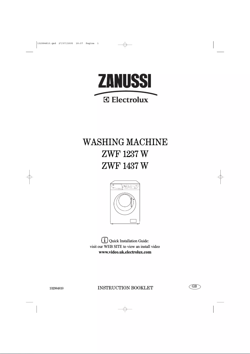 Página 1 del manual Manual de usuario Zanussi-Electrolux ZWF 1237 W
