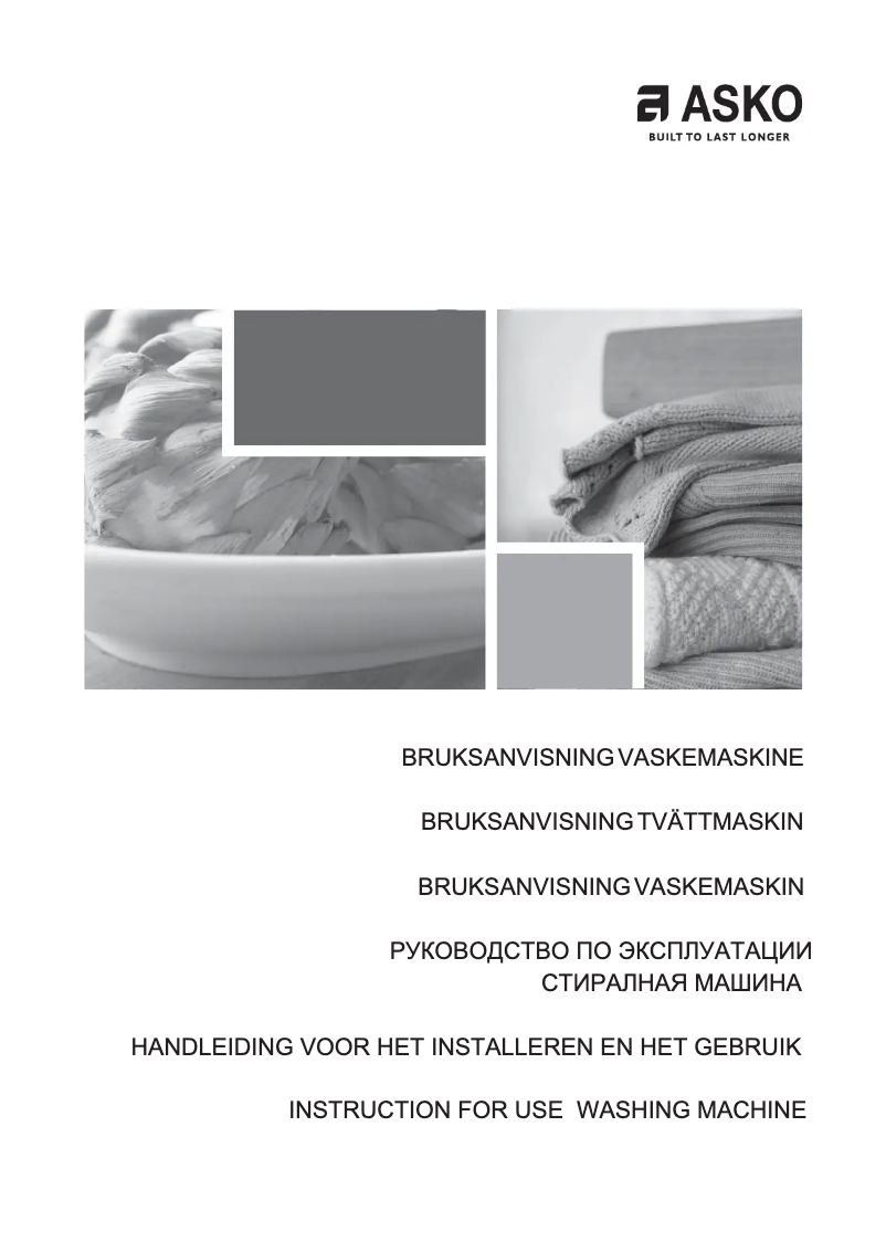 Página 1 del manual Manual de usuario Asko WT6332W