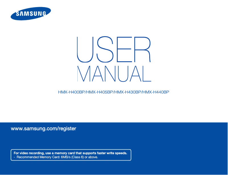Página 1 del manual Manual de usuario Samsung HMX-H430