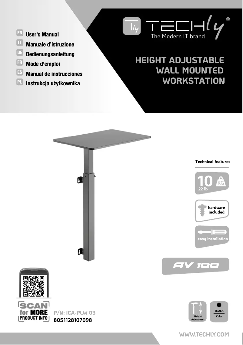 Imagen de la primera página del manual del dispositivo ICA-PLW 03