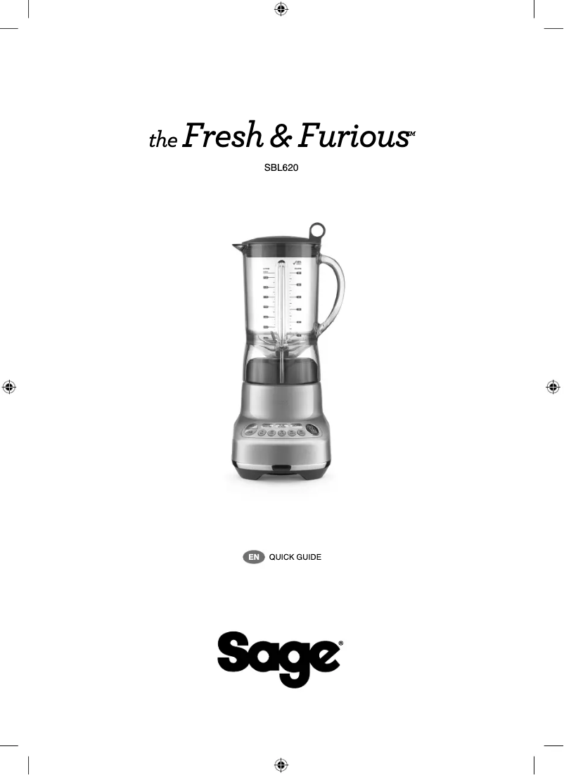 Página 1 del manual Manual de usuario Sage the Fresh & Furious BBL620