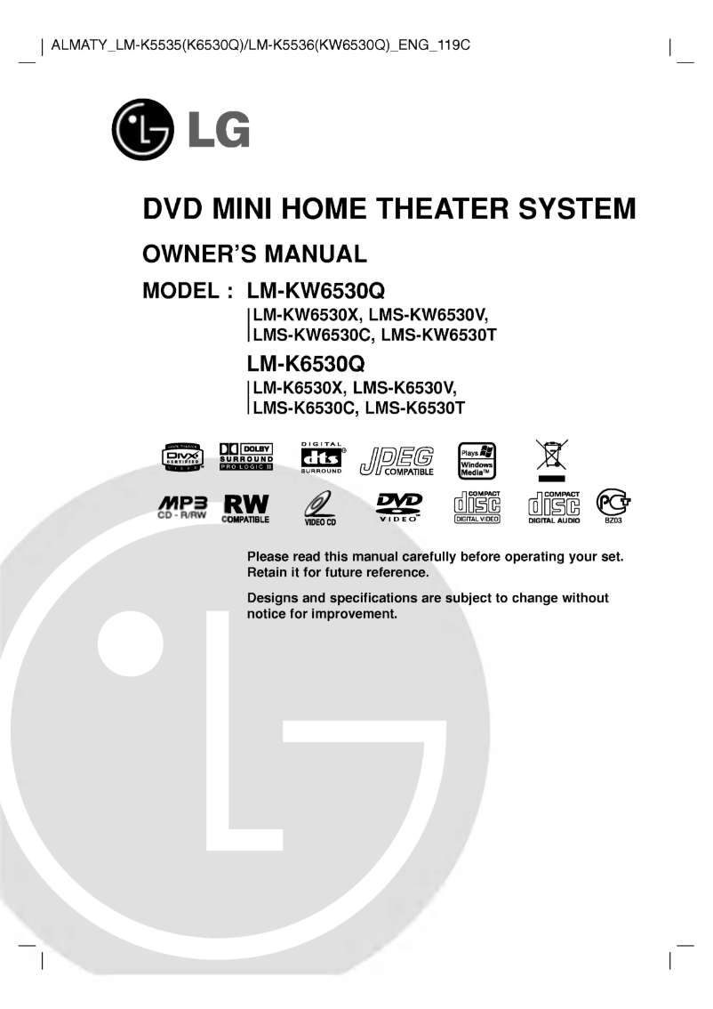 Imagen de la primera página del manual del dispositivo LM-K5535X