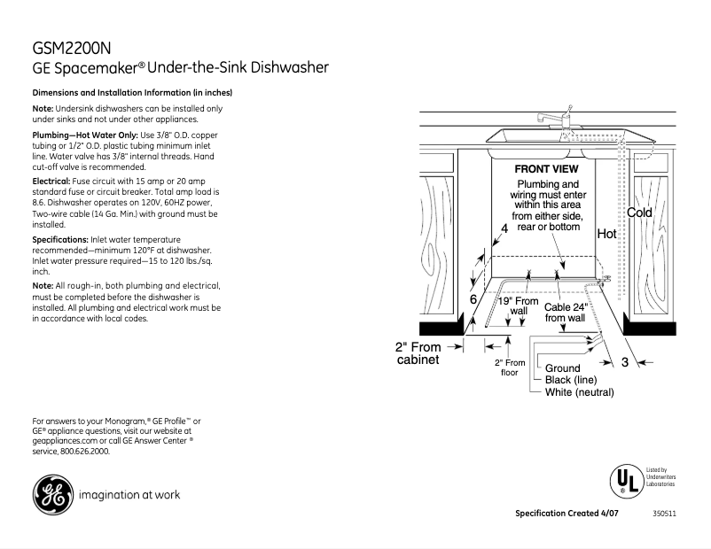 Imagen de la primera página del manual del dispositivo GSM2200NBB