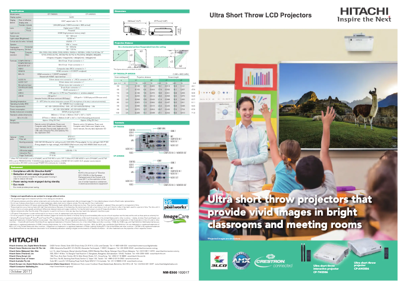 Página nº 1 - Folleto Hitachi CP-TW3506