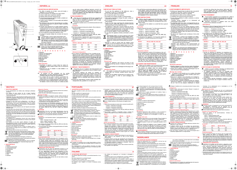 Imagen de la primera página del manual del dispositivo RA8027