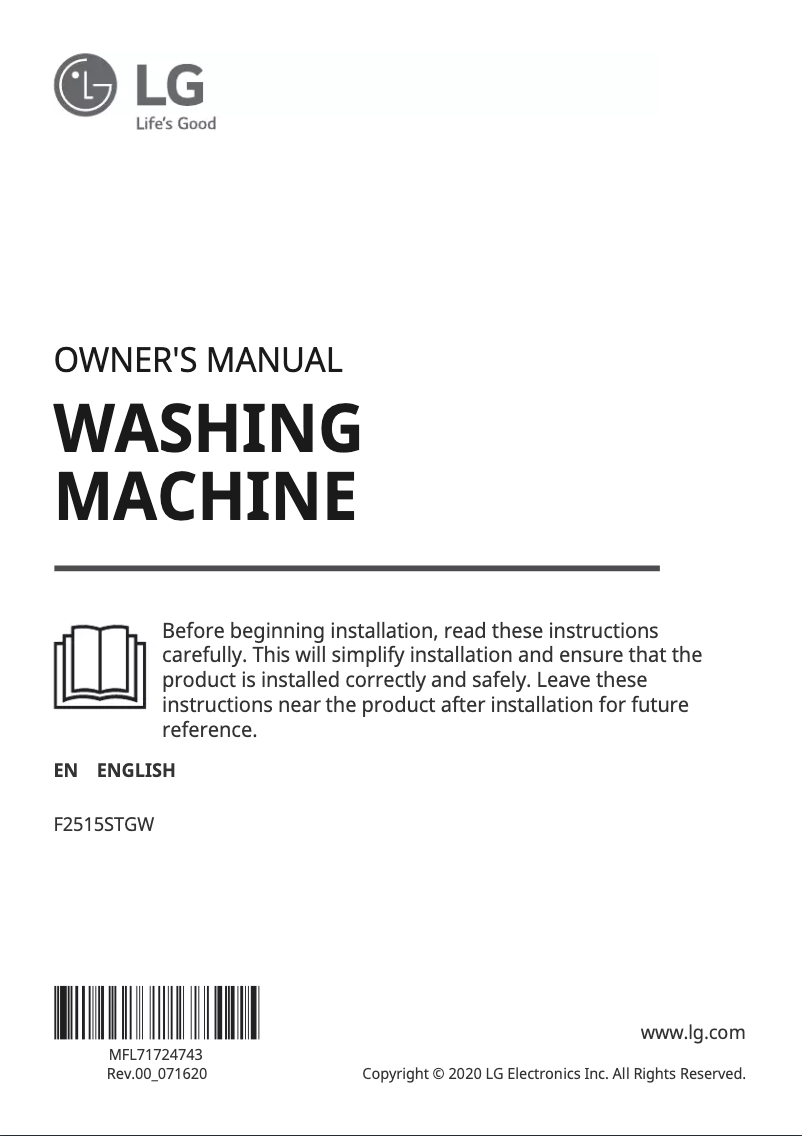 Página 1 del manual Manual de usuario LG F2515STGW